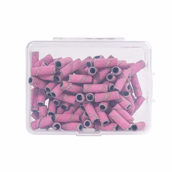 100 Teile/beutel Rotes Zebra Nagelbohrer Schleifkopf Schleifband für Nagelstudio